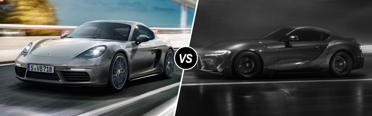 2025 Porsche 718 Cayman vs 2025 Toyota GR Supra in San Luis Obispo, CA